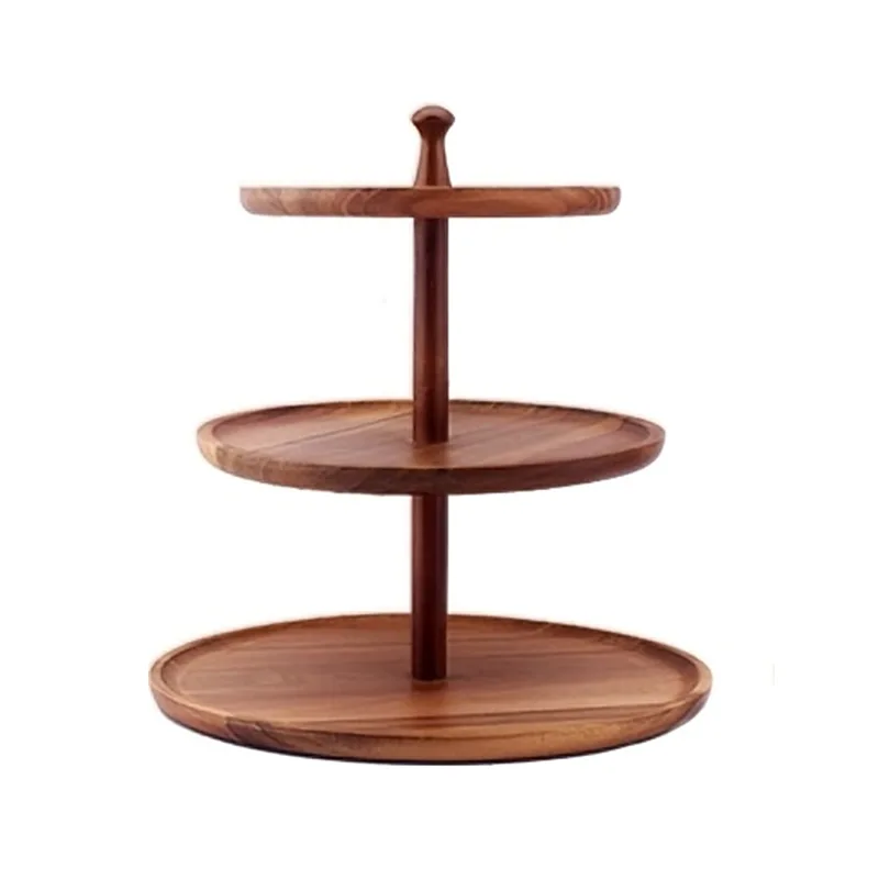 Giá đựng món tráng miệng bằng gỗ nhiều tầng